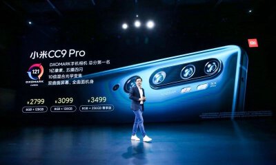 一亿像素相机DXOMARK全球第一，小米CC9 Pro发布售价2799元