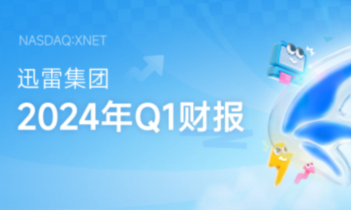 迅雷发布2024年第一季度财报：总营收8040万美元，净利润360万美元