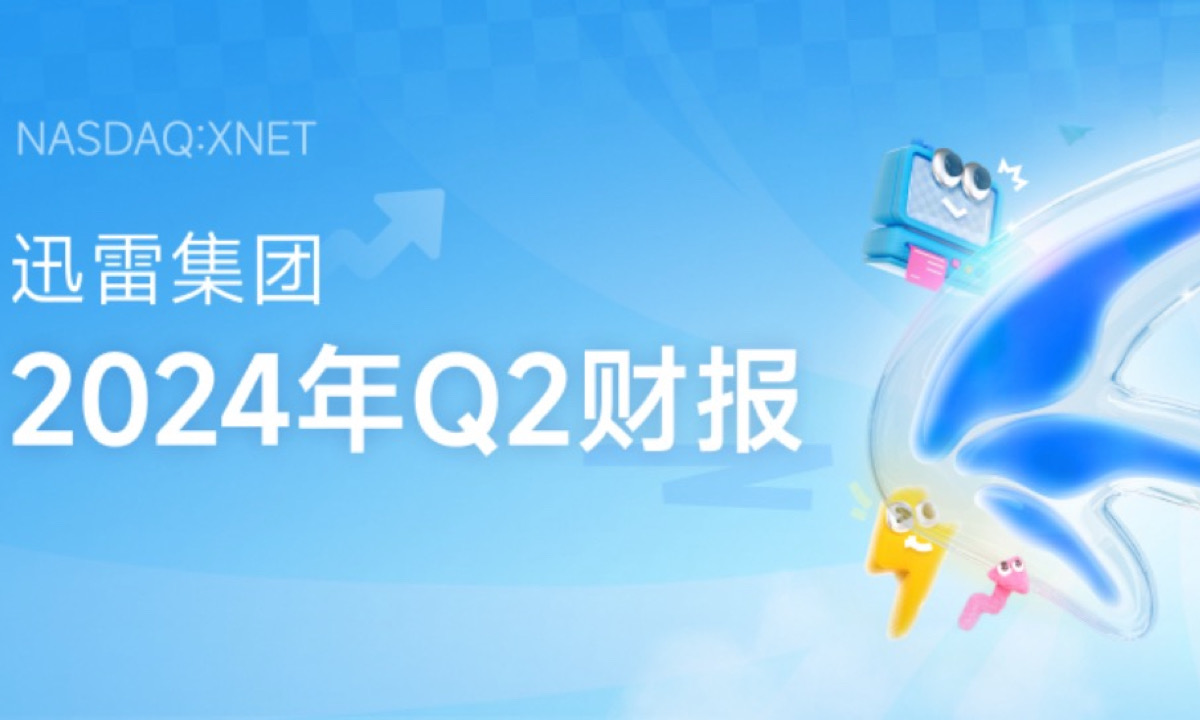 迅雷发布2024年第二季度财报：总营收7960万美元，净利润250万美元