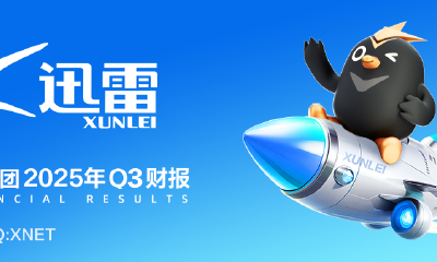 迅雷发布2025年第三季度财报：总营收1.264亿美元 